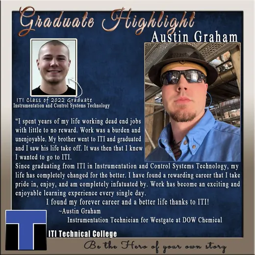 Graduate highlight: Austin Graham - Instrument & Control Systems Technology