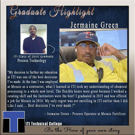 Graduate highlight: Jermaine Green - Process Technology