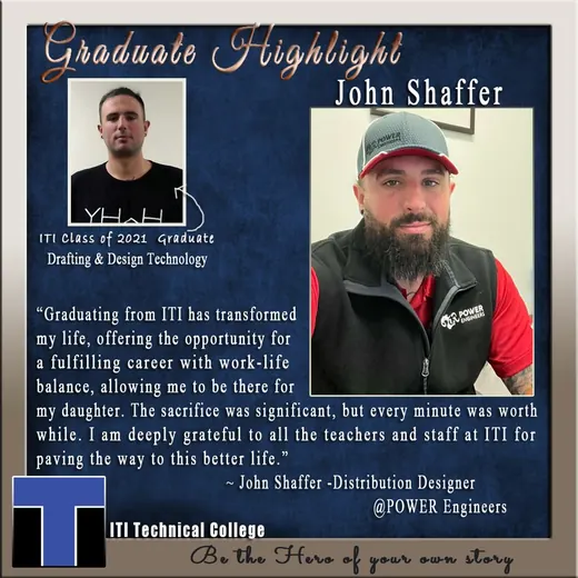 Graduate highlight: John Shaffer - Drafting & Design Technology