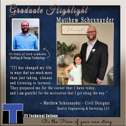Graduate highlight: Matthew Schexnayder - Drafting & Design Technology
