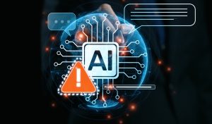 AI interface showing prompt error warning and system alert. AI prompt failure can lead to incorrect output or hallucination. Managing AI prompt error is crucial in safe AI deployment. 