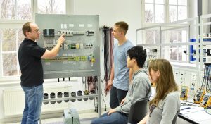technical vocational training in industry: young apprentices and trainers in the classroom