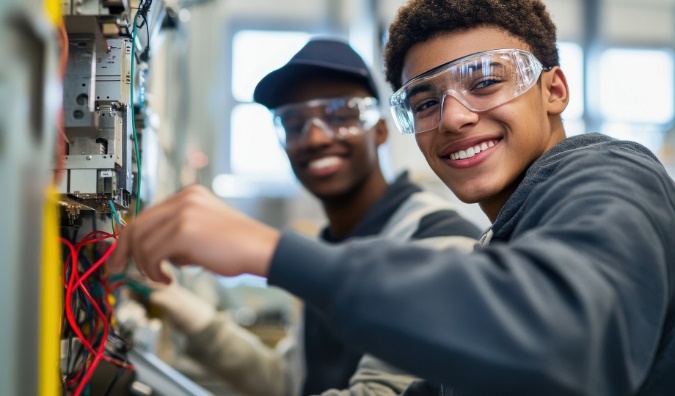 Trade school students growing enrollment in vocational programs